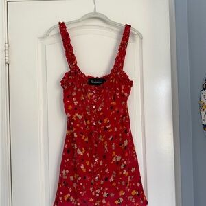 Realisation Par Red Floral Mini Dress (The Julia Rouge Fleur)